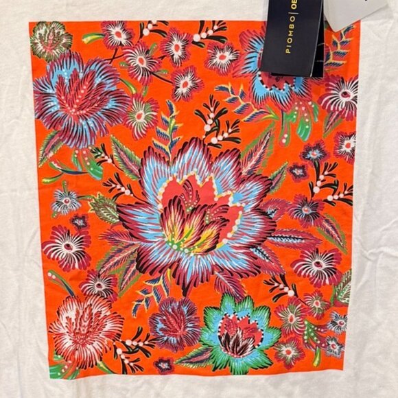 Piombo Vibrant Floral Graphic Tee, women’s size M - Picture 2 of 5